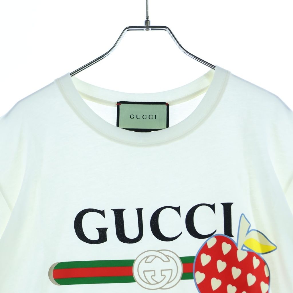 GUCCI (グッチ) フロントロゴプリント 半袖Tシャツ カットソー