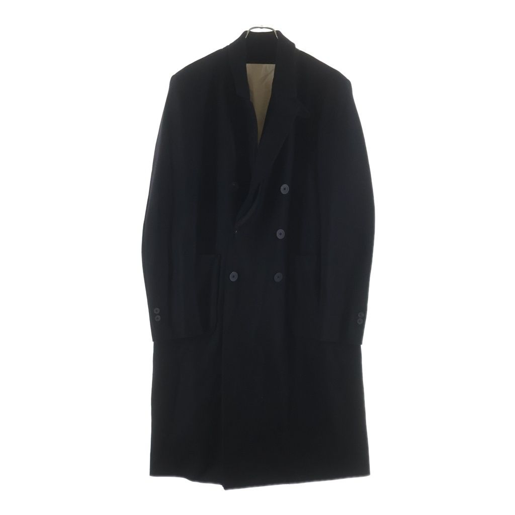 08sircus (ゼロエイトサーカス) 16AW ウールステンカラーコート 襟取り外し可能 ブラック S16AM-CO07