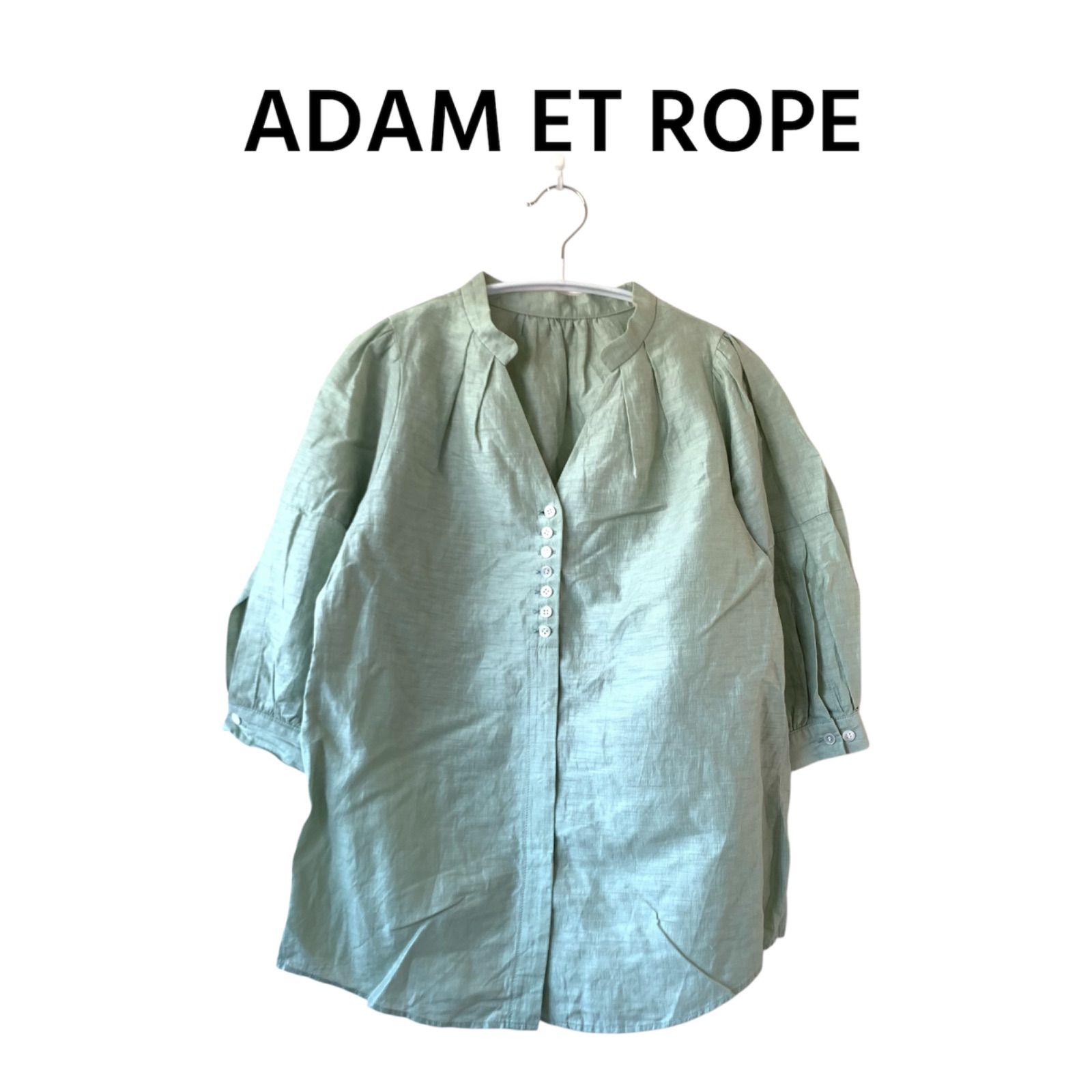 美品 Adam et Rope アダムエロペ バルーンショートスリーブブラウス 