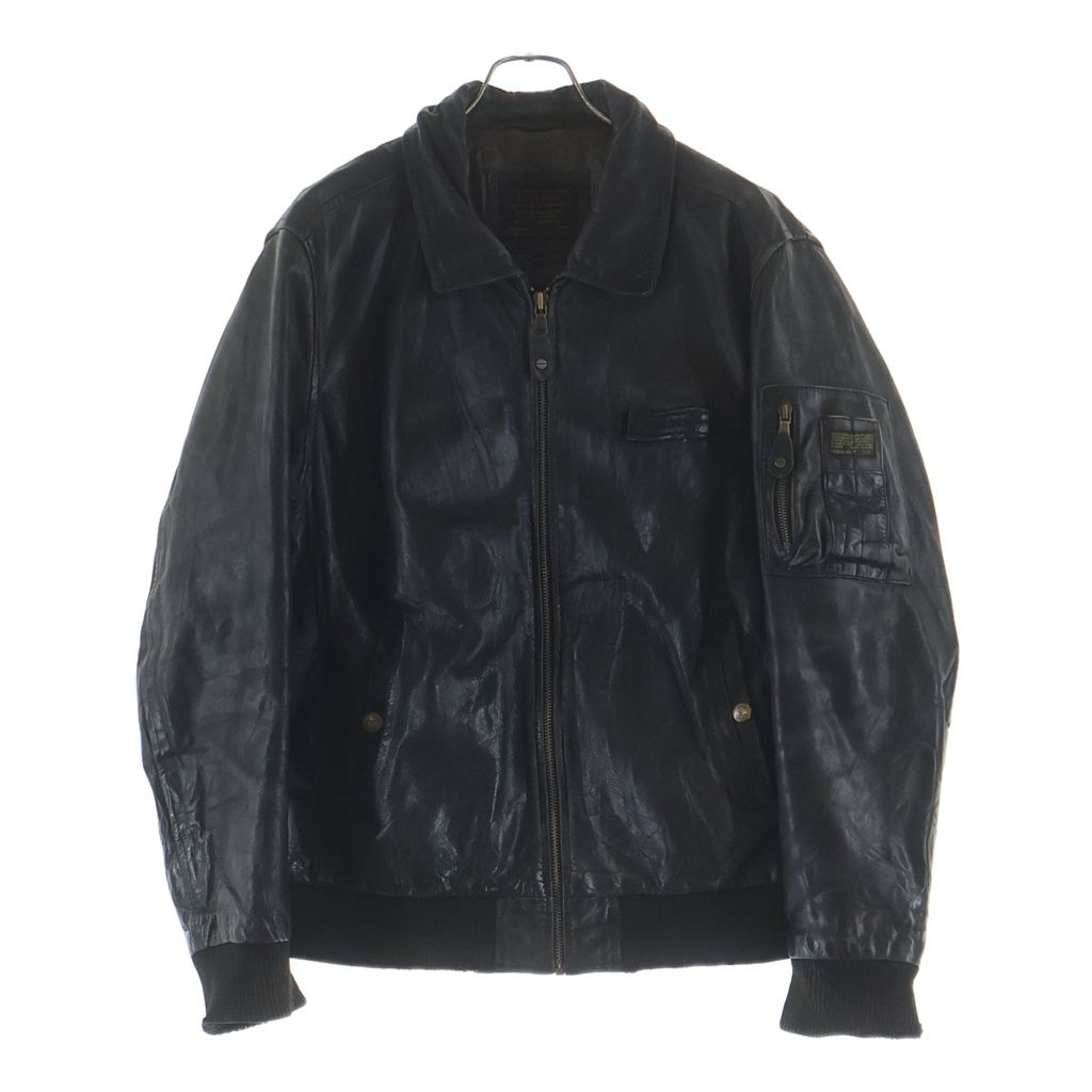 NO BRAND (ノーブランド) RED SKINS A-2 LEATHER FLIGHT JACKET レッドスキンズ ヴィンテージ レザー フライトジャケット ブラック