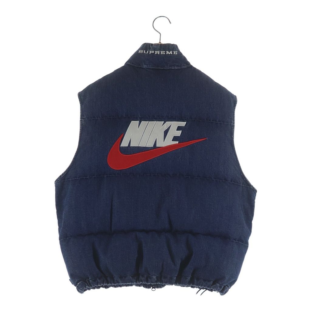 SUPREME (シュプリーム) 24SS × NIKE Denim Puffer Vest ジップアップ デニムパファー ダウンベスト インディゴ FQ0323-451 29,244円