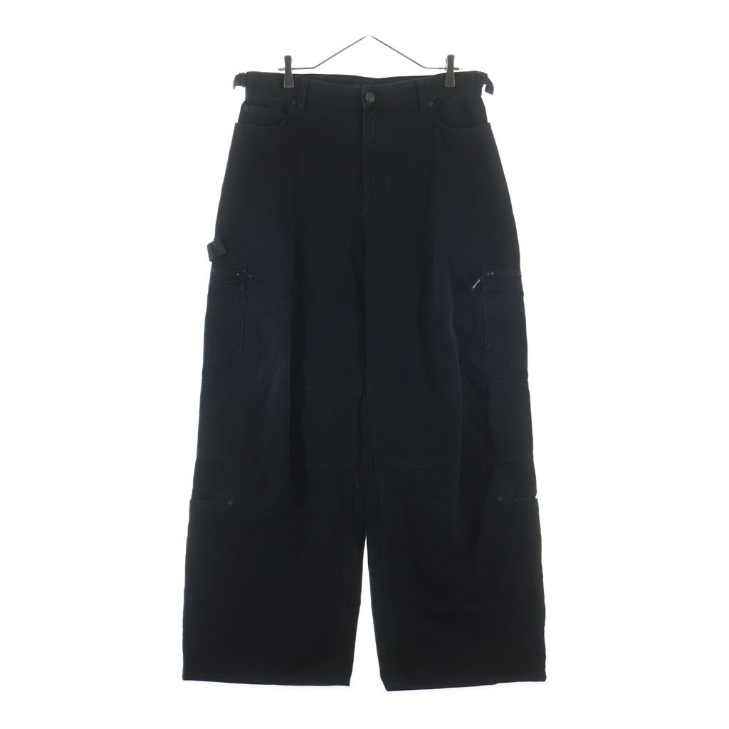 BALENCIAGA (バレンシアガ) Soft Black Left Hand Denim Pants 767971 TNW11 ソフトレフトハンド ワイドカーゴデニムパンツ ブラック