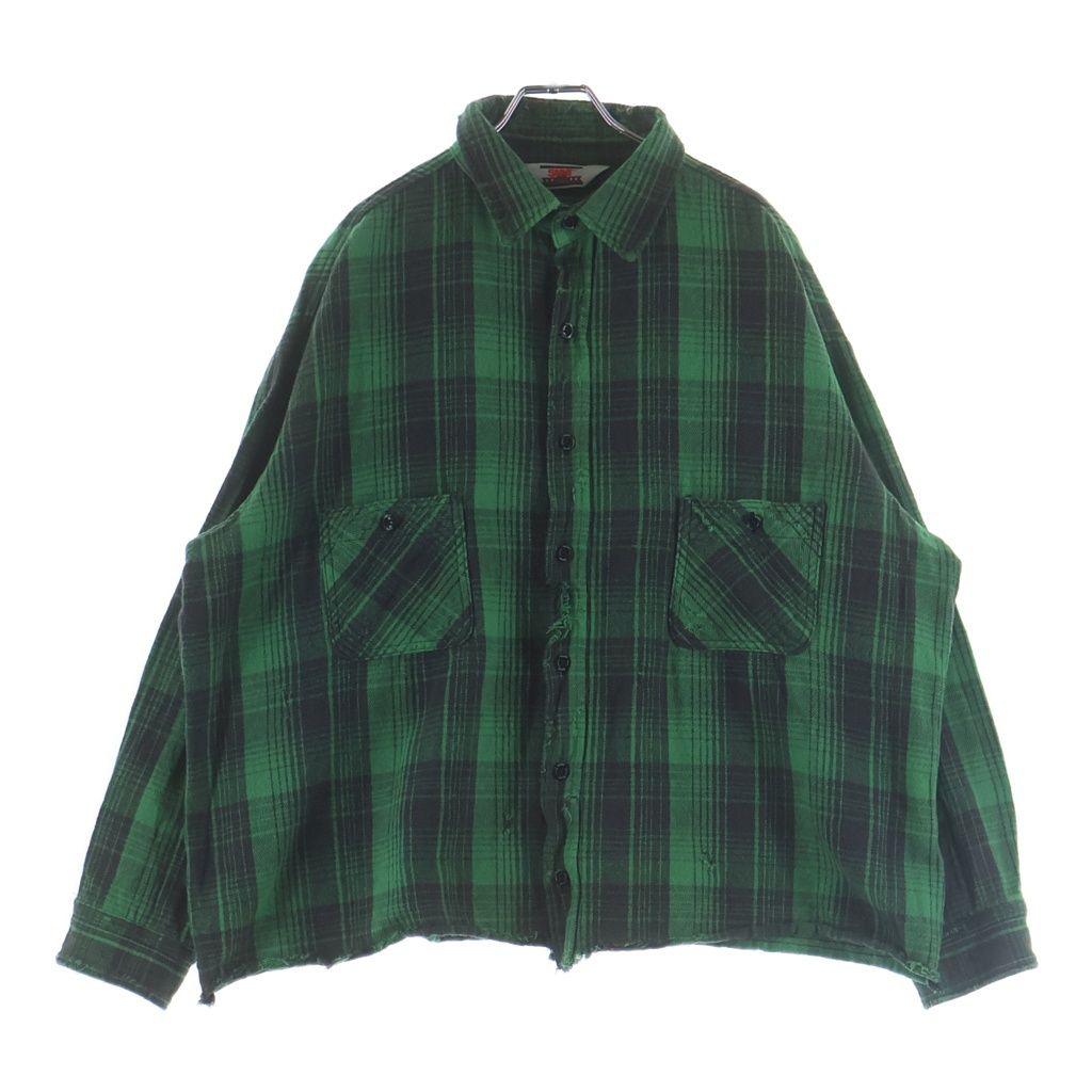 SAINT MICHAEL (セントマイケル) FRNL CHECK SHIRT カットオフ加工