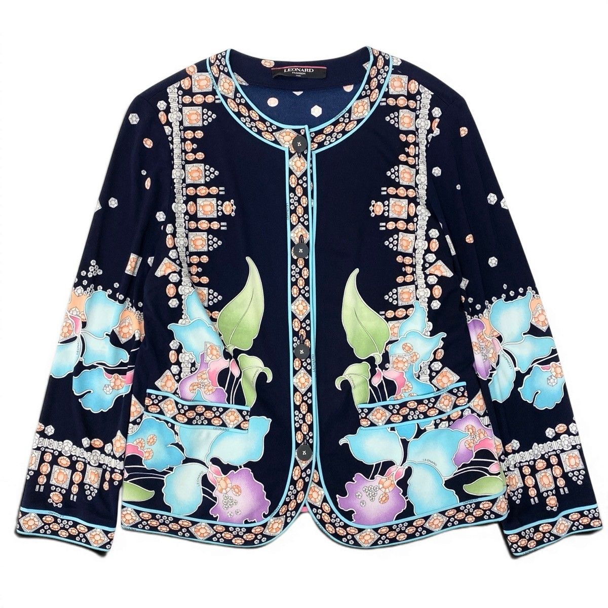 61e19 【美品】 LEONARD FASHION レオナール ロングスリーブ