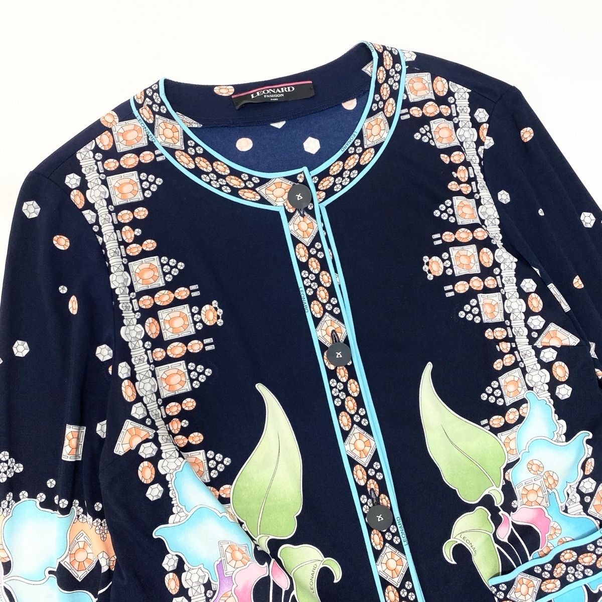 61e19 【美品】 LEONARD FASHION レオナール ロングスリーブ