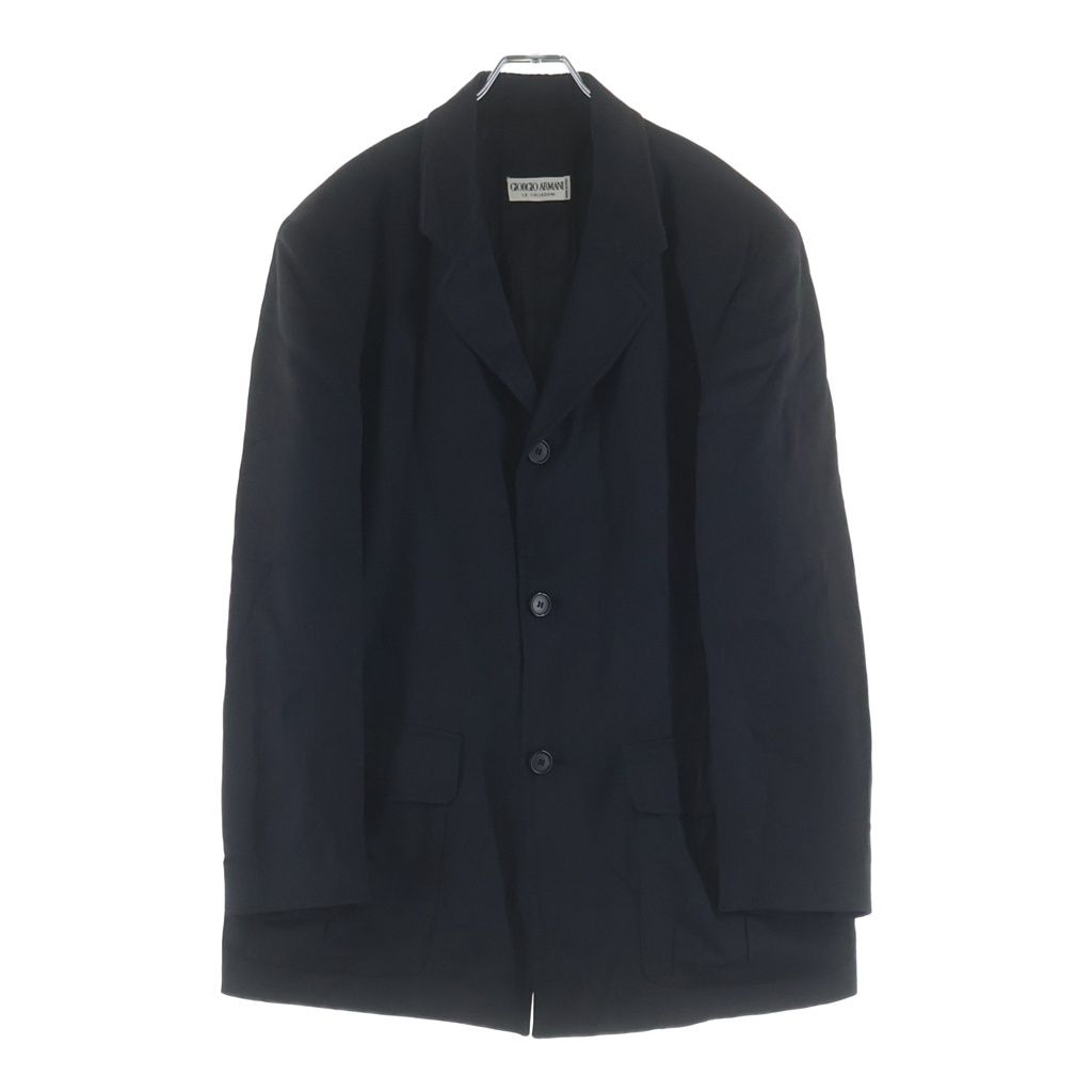 GIORGIO ARMANI (ジョルジオアルマーニ) COLLEZIONI RAYON COTTON TAILORED JACKET レーヨン コットン テーラードジャケット ブラック