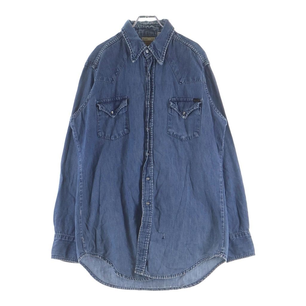 VINTAGE ヴィンテージ 70s WESTERN WEAR DENIM L/S SHIRT デニムウエスタンシャツ インディゴ VINTAGE (ヴィンテージ) 70s WESTERN WEAR DENIM L/S SHIRT デニム
