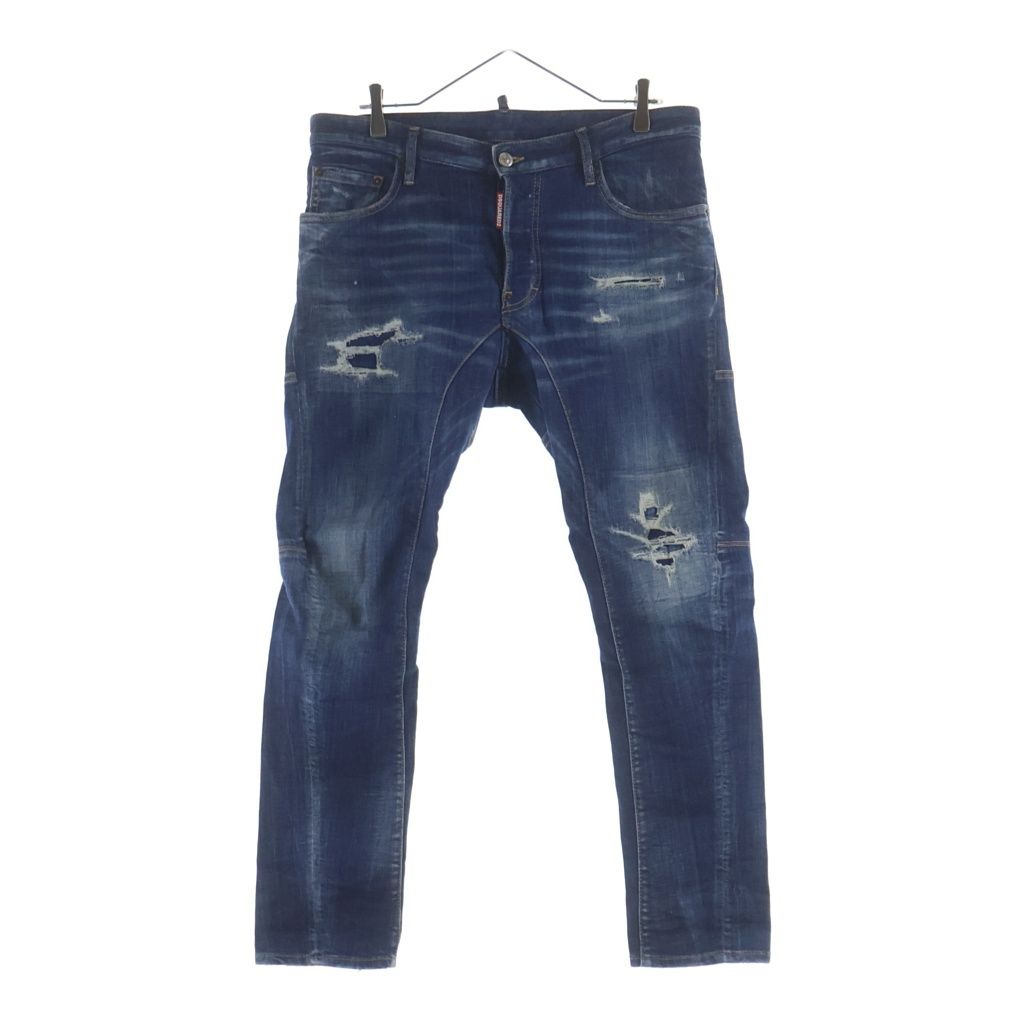 DSQUARED2 (ディースクエアード) 23AW TIDY BIKER JEAN タイディ バイカージーン スキニーパンツ インディゴ S74LB1334
