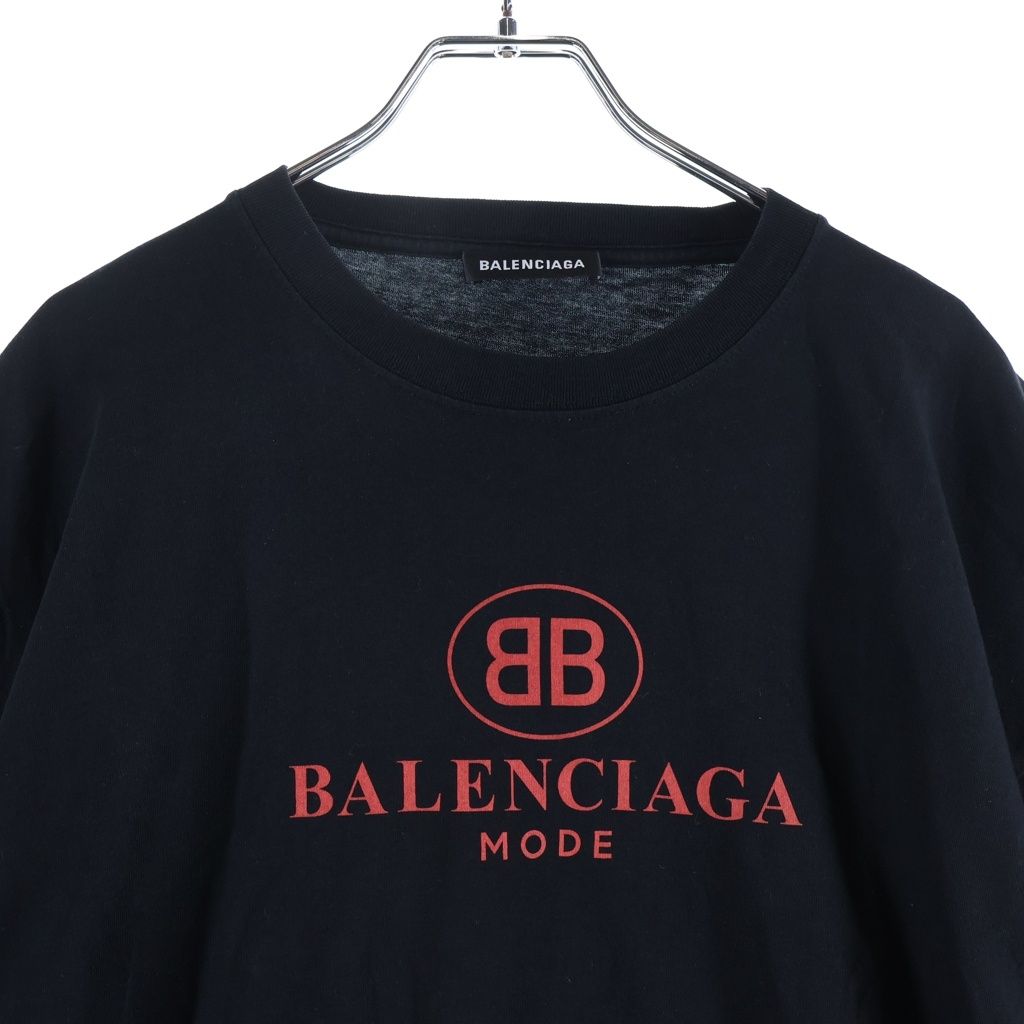 BALENCIAGA (バレンシアガ) 18SS BB Mode Tee モードプリント クルー