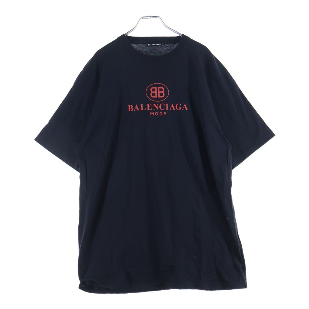 【美品】バレンシアガ　Tシャツ　BB MODE Tee　プリント　Lサイズ　半袖 BALENCIAGA (バレンシアガ) 18SS BB Mode Tee モードプリント クルー