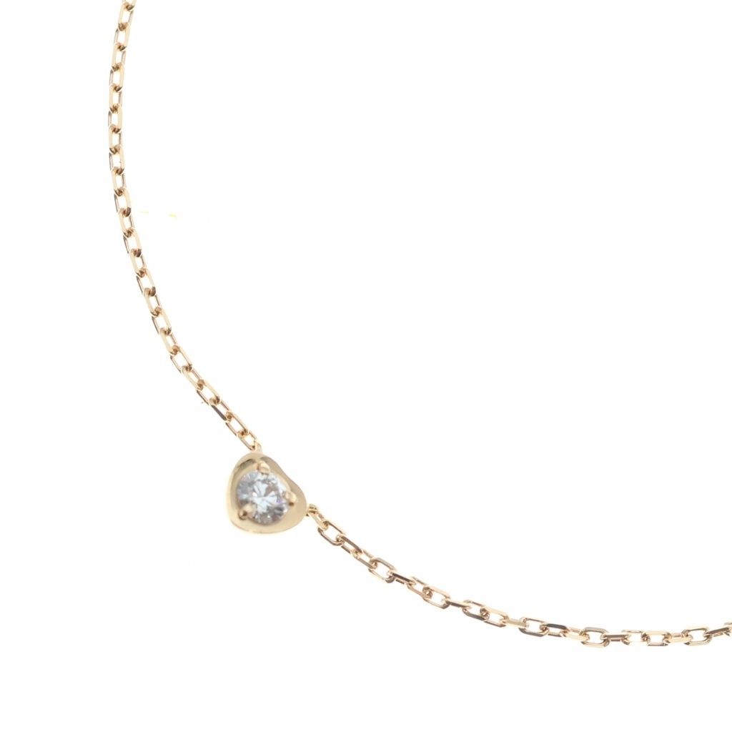 Cartier (カルティエ) ディアマン レジェ ハートネックレス ダイヤ ペンダント チェーン ピンクゴールド Au750 3.2g CRB7059400