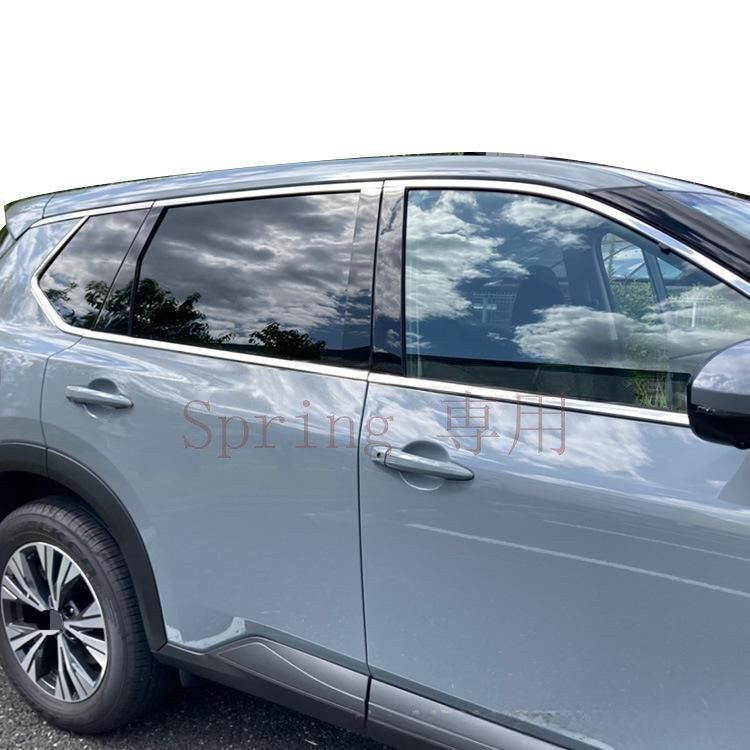 22年式X-TRAIL T33専用304ステンレス製車窓装飾トリム（鏡面仕上げ） F