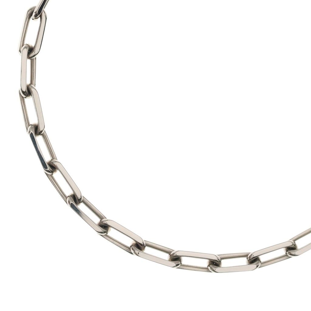 Cartier (カルティエ) サントス ドゥ カルティエ ネックレス シルバー チェーン Au750WG 27.1g CRB7224583