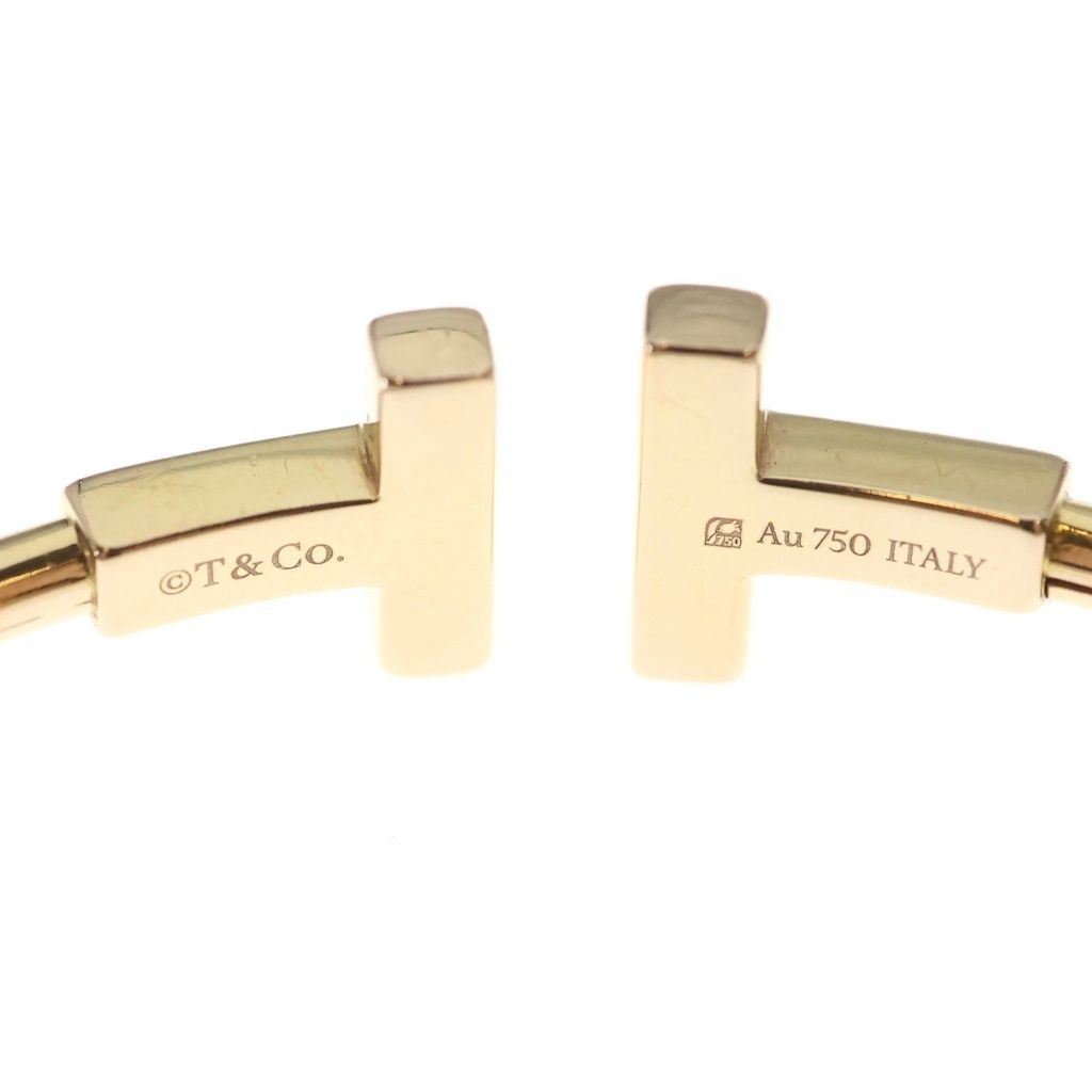 TIFFANY & Co. (ティファニー) Tワイヤー シェル バングル ブレスレット ピンクゴールド Au750 7.6g