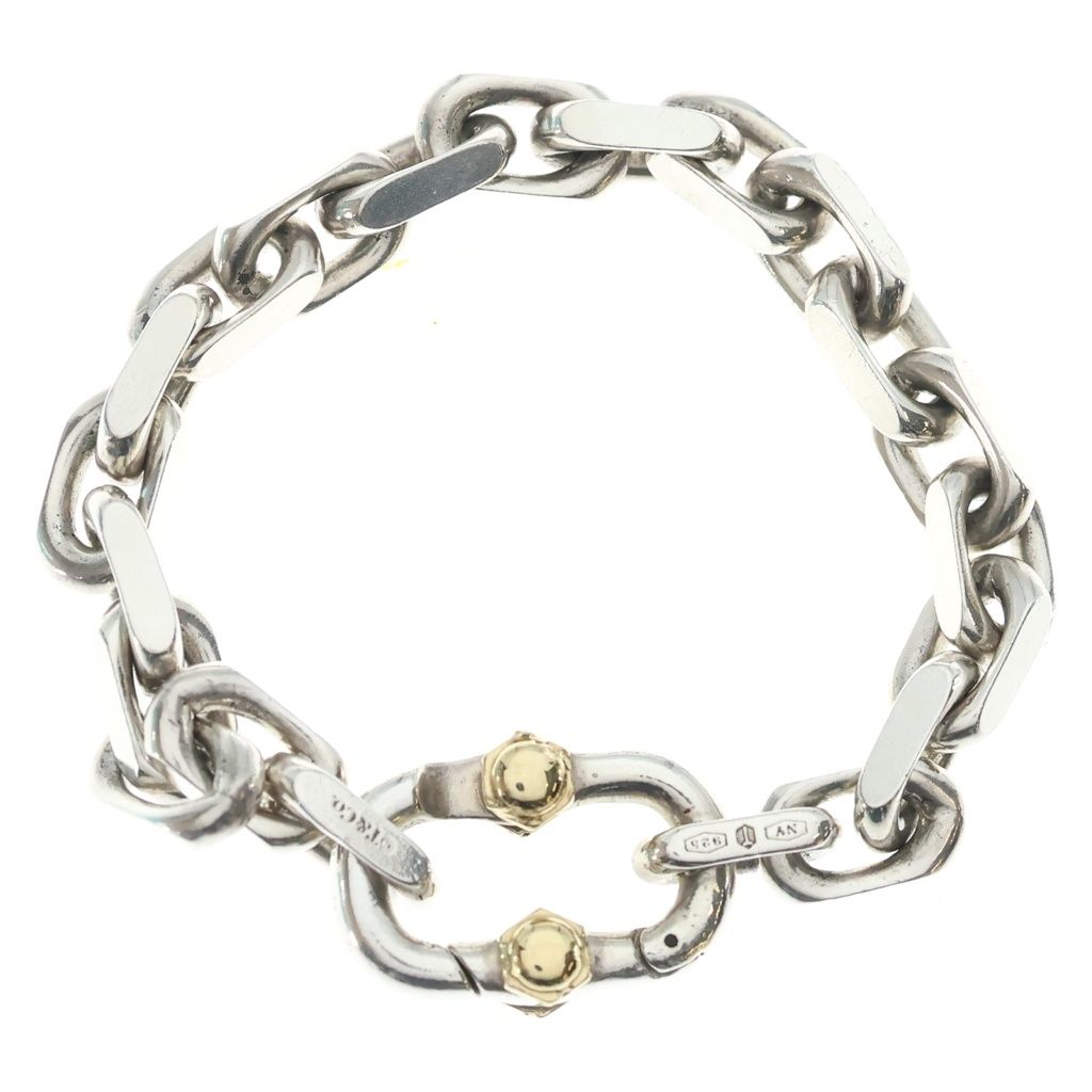 TIFFANY & Co. (ティファニー) メイカーズ ワイド ブレスレット チェーン シルバー Ag925×Au750 47.3g