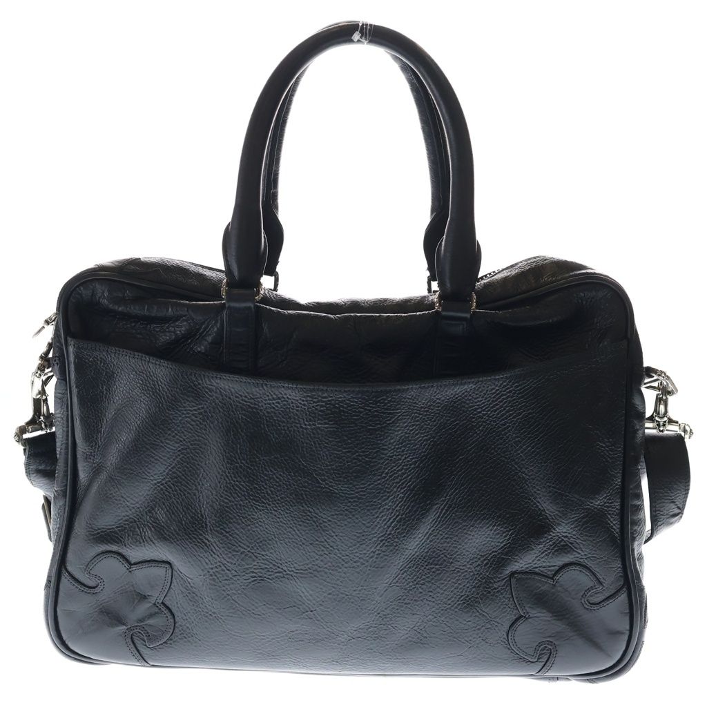 CHROME HEARTS (クロムハーツ) BRF CLL TRBK STRP ブリーフケース ビジネスバッグ 2way レザー クロスパッチ ブラック