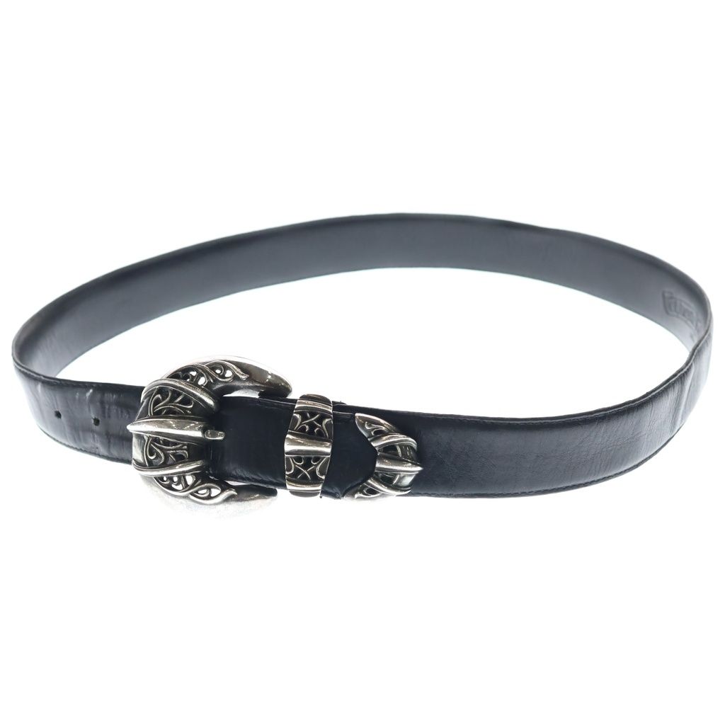 CHROME HEARTS (クロムハーツ) Celtic Talon 3PC Leather Belt 1.5 3PC BLT TALON タロン レザーベルト ブラック/シルバー