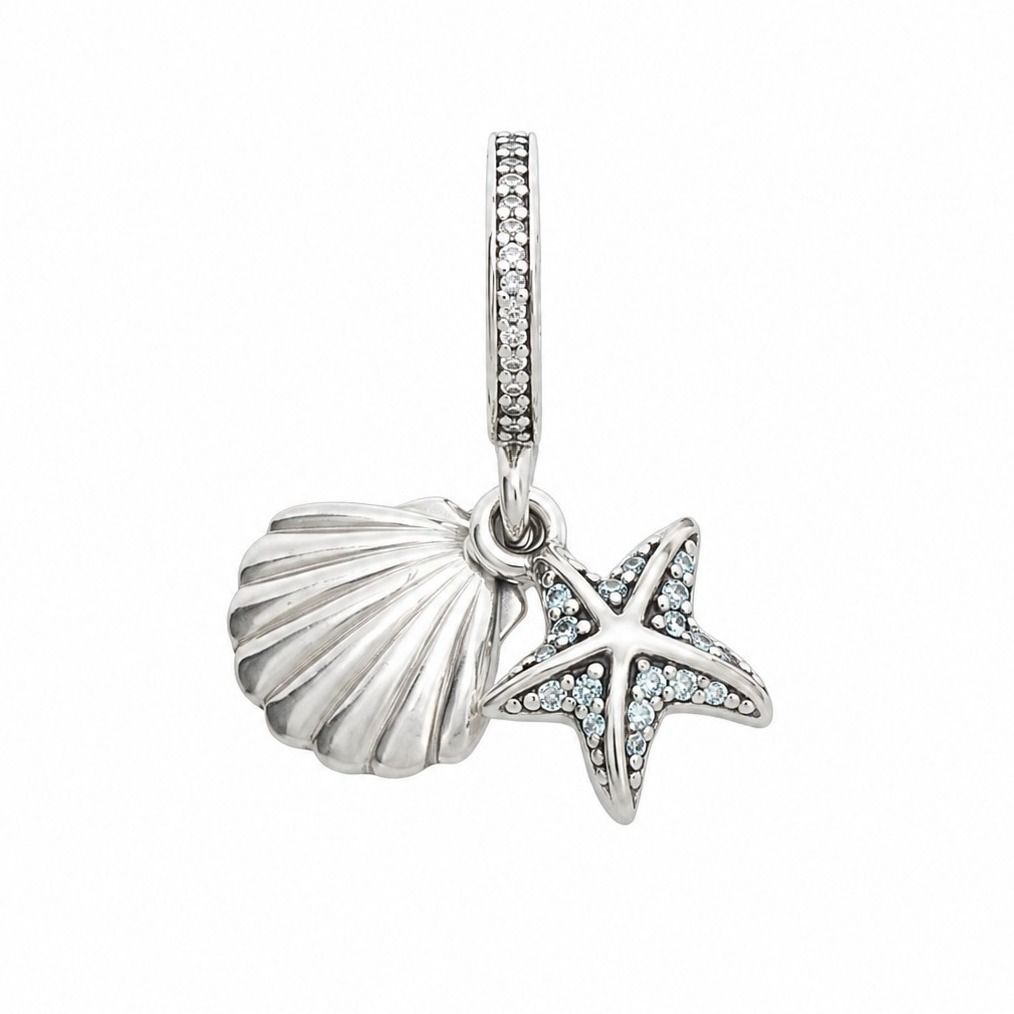 【ギフト対応可】パンドラ PANDORA チャーム Moments Starfish & Sea Shell Dangle Charm スター グリーン ブレスレット レディース アクセサリー ジュエリー 人気 ブランド おしゃれ 誕生日 プレゼント 送料無料