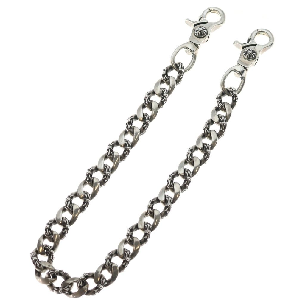 CHROME HEARTS (クロムハーツ) FANCY LONG-T/2クリップロングファンシー ウォレットチェーン シルバー BCA075