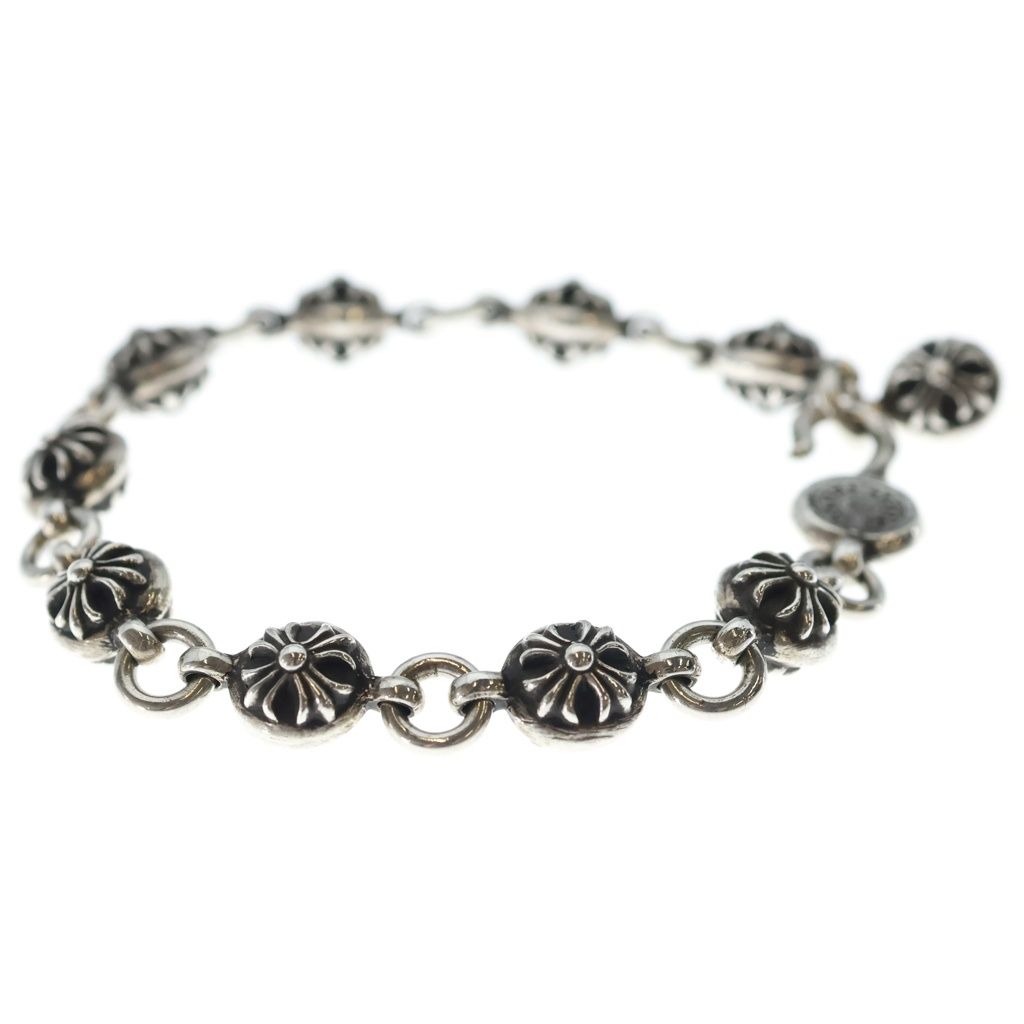 CHROME HEARTS (クロムハーツ) NO2 BALL #2クロスボールブレスレット シルバー BCA176