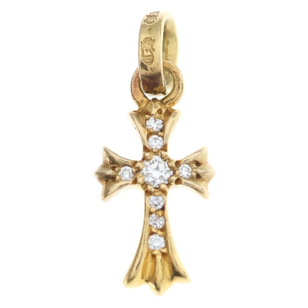 CHROME HEARTS (クロムハーツ) 22K ベイビーファットクロス PAVEダイヤ ペンダントトップ BCA035