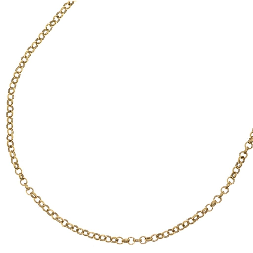 CHROME HEARTS (クロムハーツ) 22K NECKCHAIN R18 ロールチェーンネックレス 18inch ゴールド BCA010 BCA033