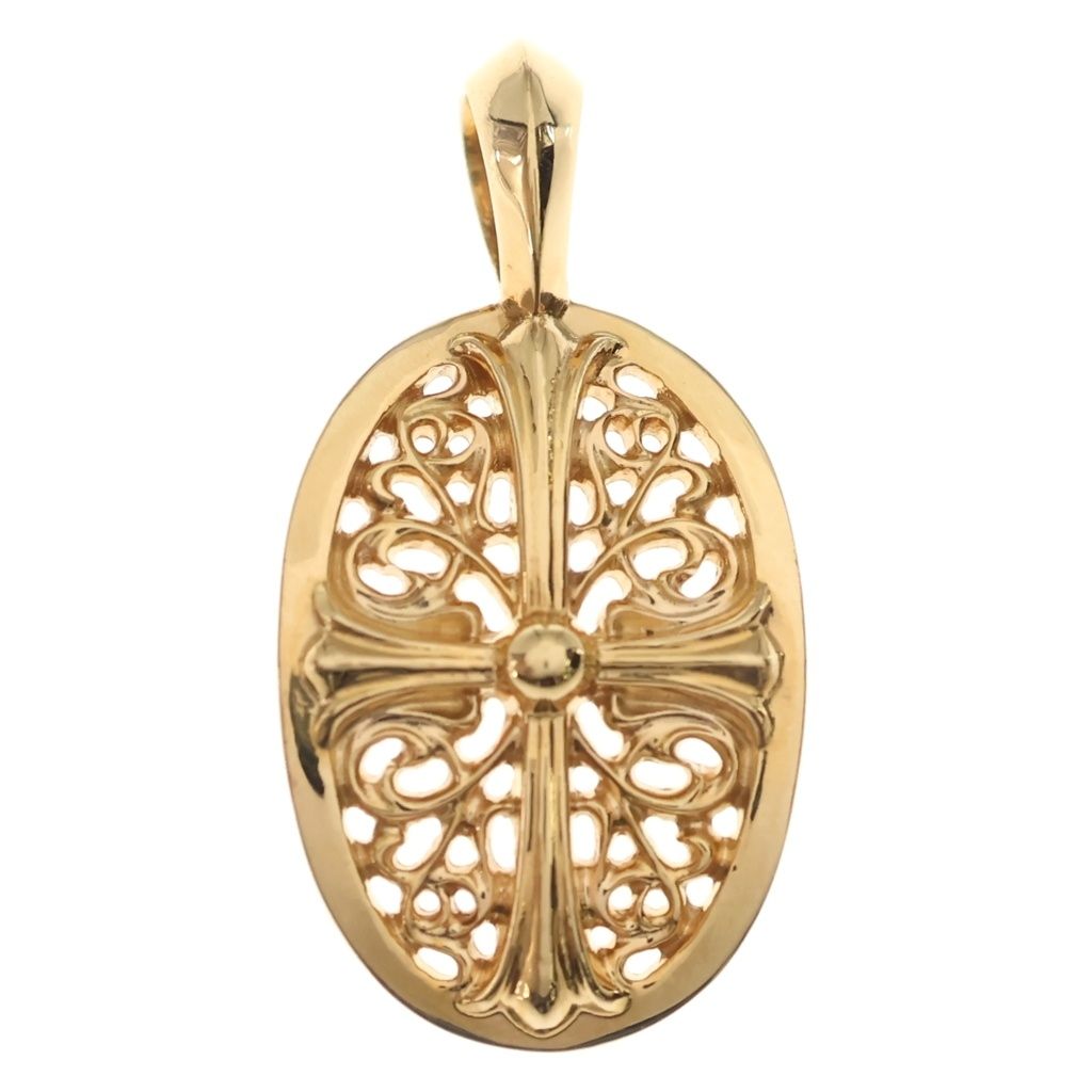 CHROME HEARTS (クロムハーツ) 22K CLSC OVAL クラシックオーバル ペンダントトップ ゴールド