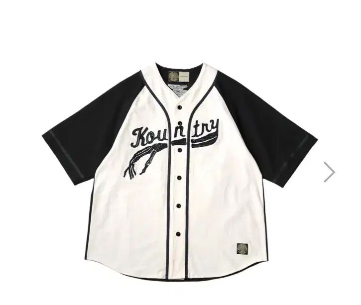 新品) キャピタル ベースボール 本 シャツ きなり ブラック