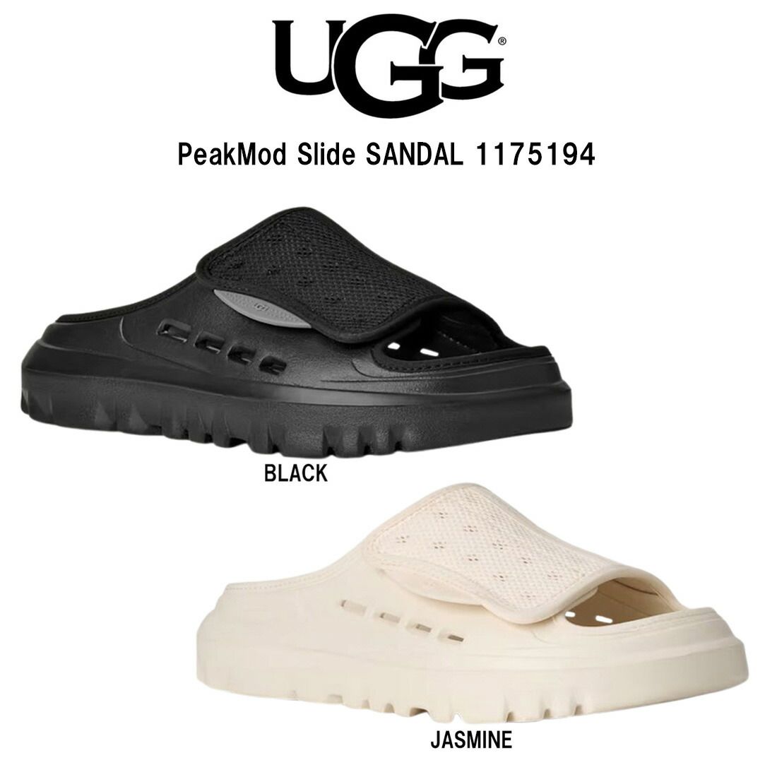 UGG(アグ)メンズ ピークモッド スライド サンダル スリッパ スリッポン メッシュ EVA 軽量 調節可能 通気性 シューズ シンプル 男性用 1175194