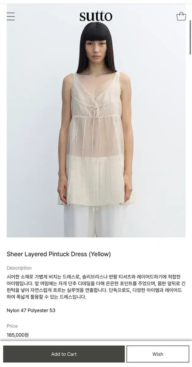Sheer Layered Pintuck Dress Sheer Layered Pintuck Dress