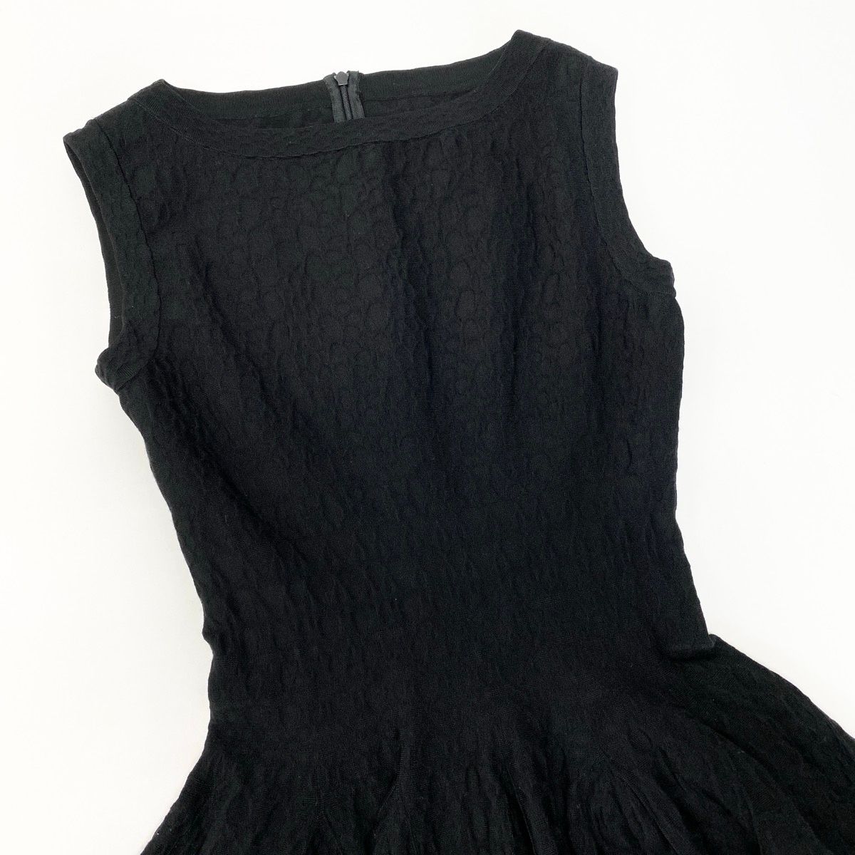69e19 ALAIA アライア ジャガードワンピース ノースリーブドレス 