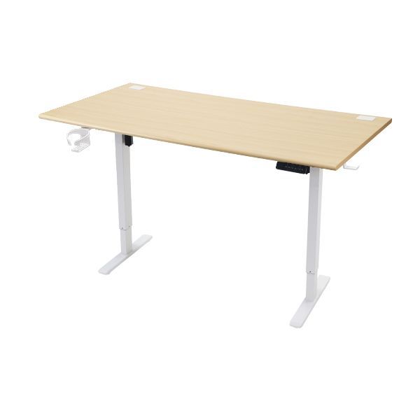 昇降デスク 電動 ハイグレードモデル PSE適合 160cm 1600mm 動荷重約100kg 静荷重約180kg スタンディングデスク 上下昇降 デスク 高さ調整 エルゴノミクス 昇降式デスク a99(天板:160,ナチュラル)(脚色:ホワイト)