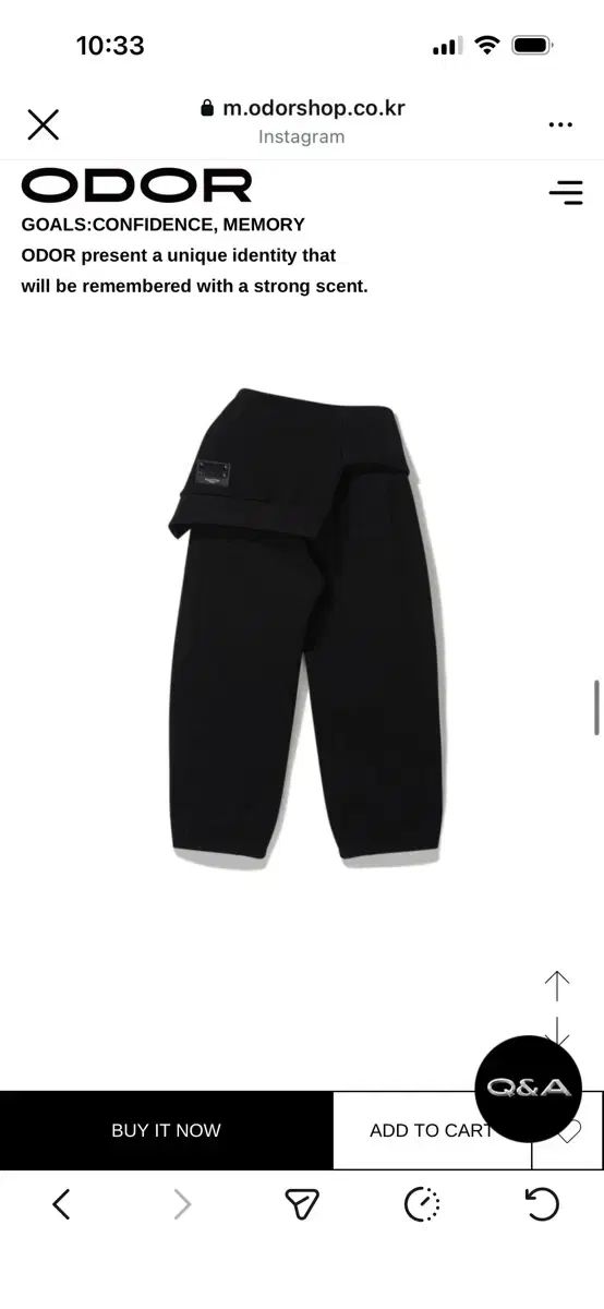 新品) オドア タイパンツ ブラック