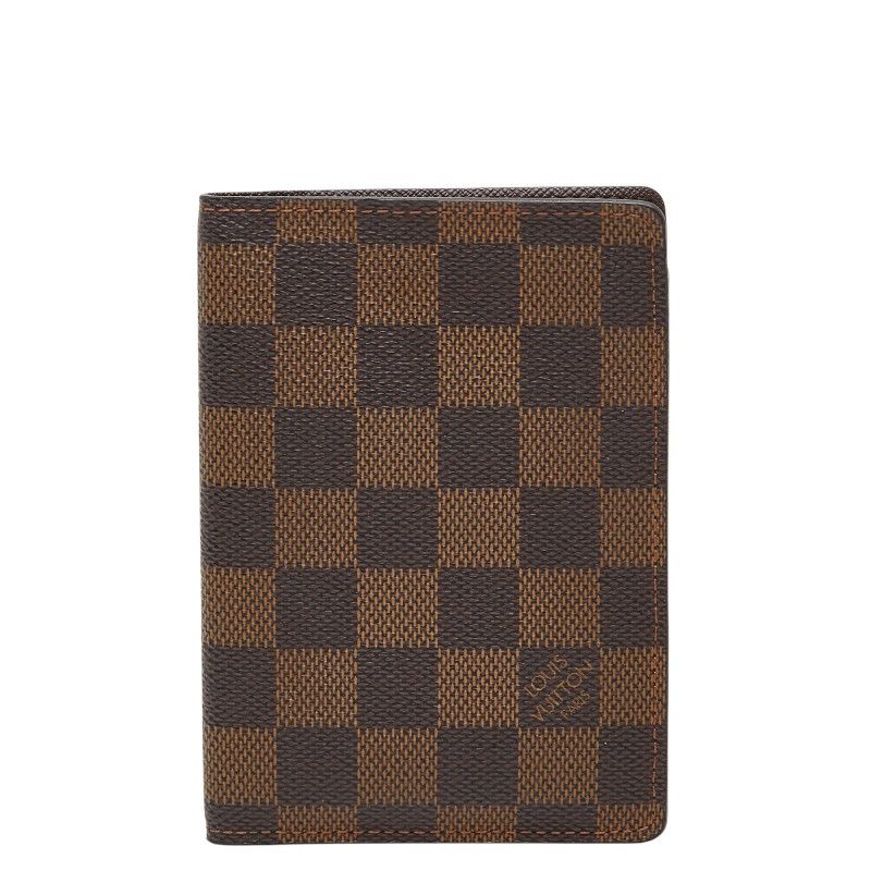 ルイ ヴィトン ダミエ クーヴェルテュール パスポール パスポートケース N60189 ブラウン PVC レザー レディース LOUIS VUITTON【1-0272487】