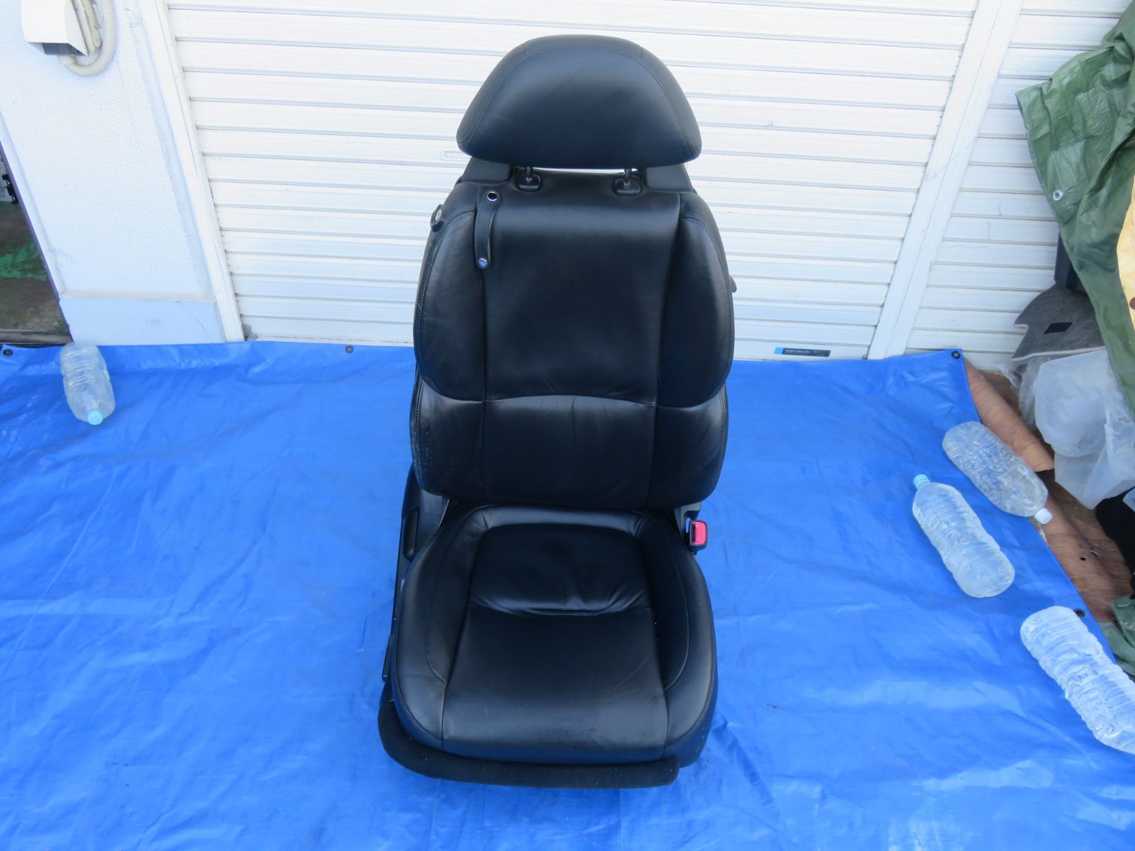LK1226* レクサス SC430 UZZ40/後期 フロント/運転席シート レザーシート パワーシート 純正 ロゴ入り　※スレ