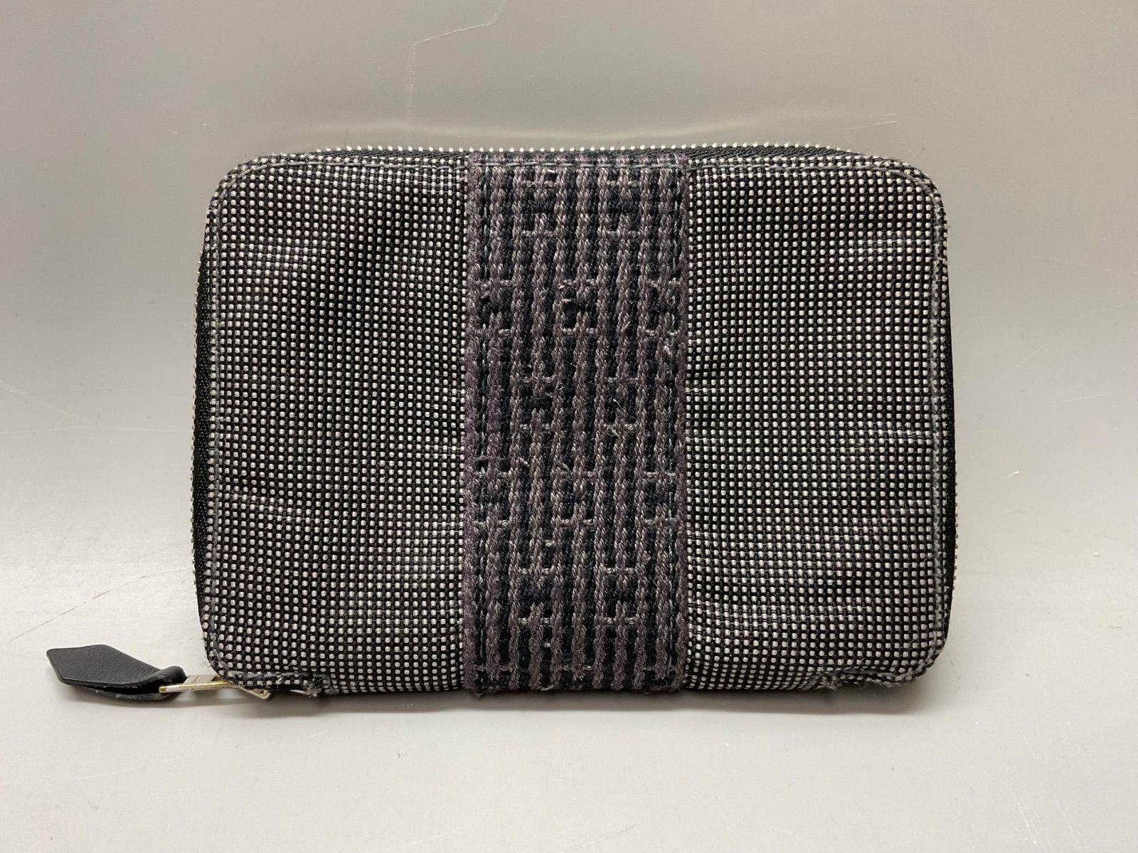 Bag75 HERMES エルメス エールライン パースPM ラウンドファスナー 財布 二つ折り財布 グレー