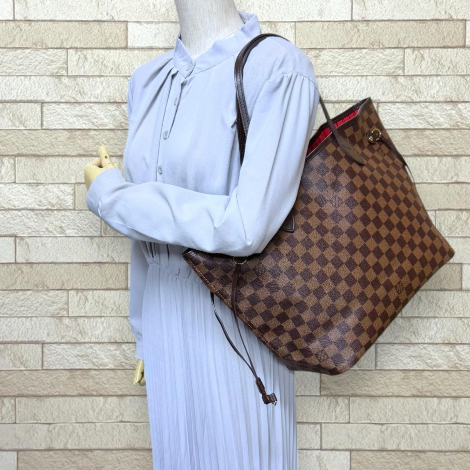 Louis Vuitton ダミエトートバッグ ブラック LOUIS VUITTON ルイ ヴィトン ダミエ ネヴァーフル MM N41358 トート