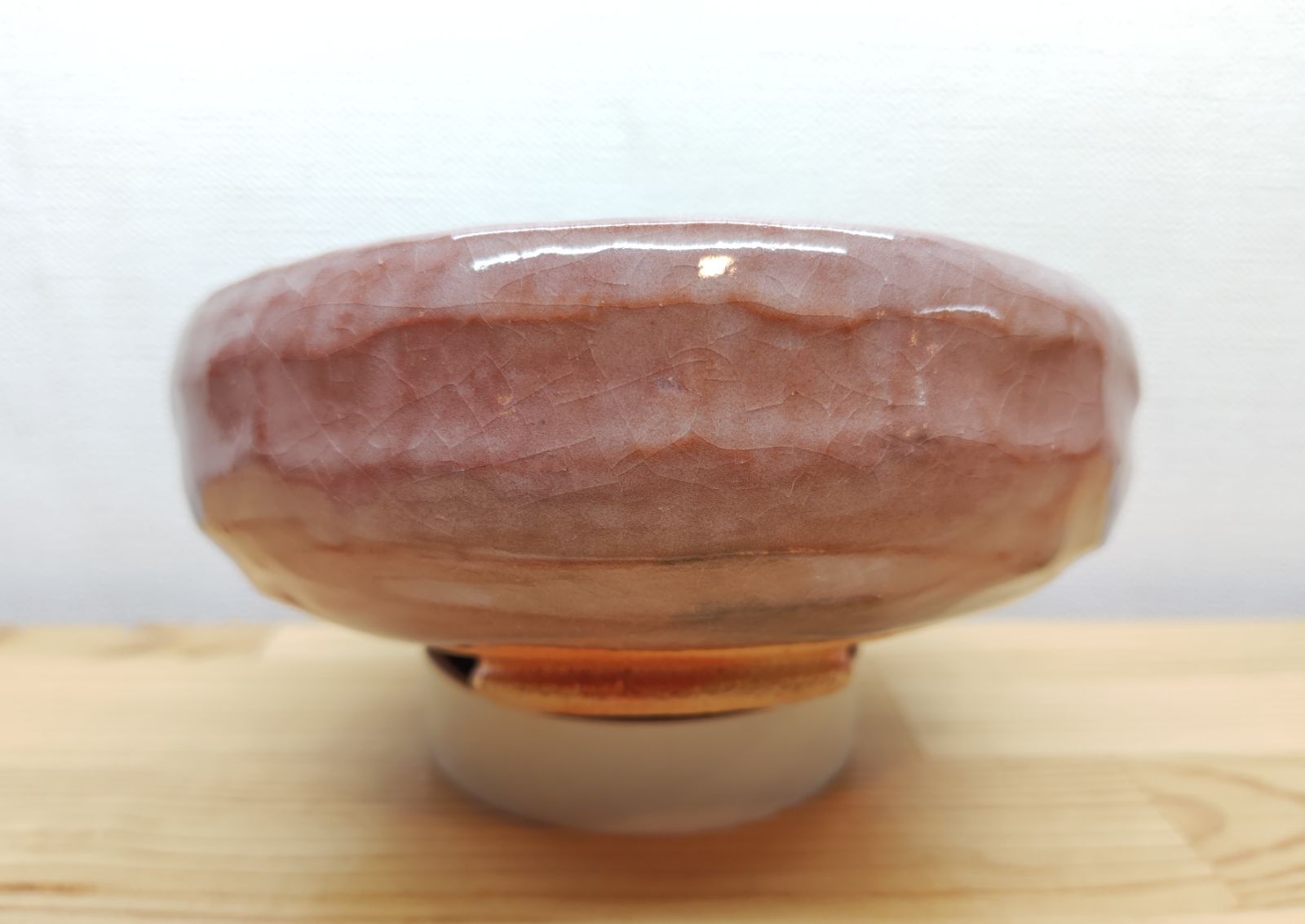 逢絢亭・新品】茶道具 茶碗 平茶碗 馬盥茶碗 楽焼 赤楽 松楽窯 紙箱