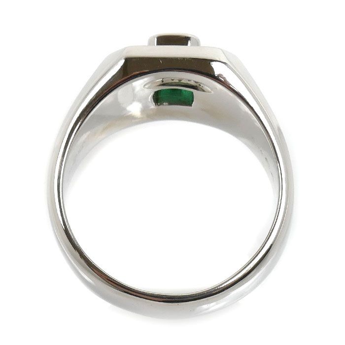 Pt900プラチナ リング・指輪 エメラルド0.64ct ダイヤモンド0.26ct 20