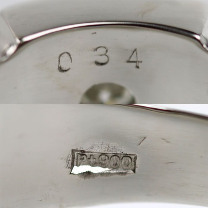 Pt900プラチナ リング・指輪 ダイヤモンド0.34ct 17.4g 26号 メンズ