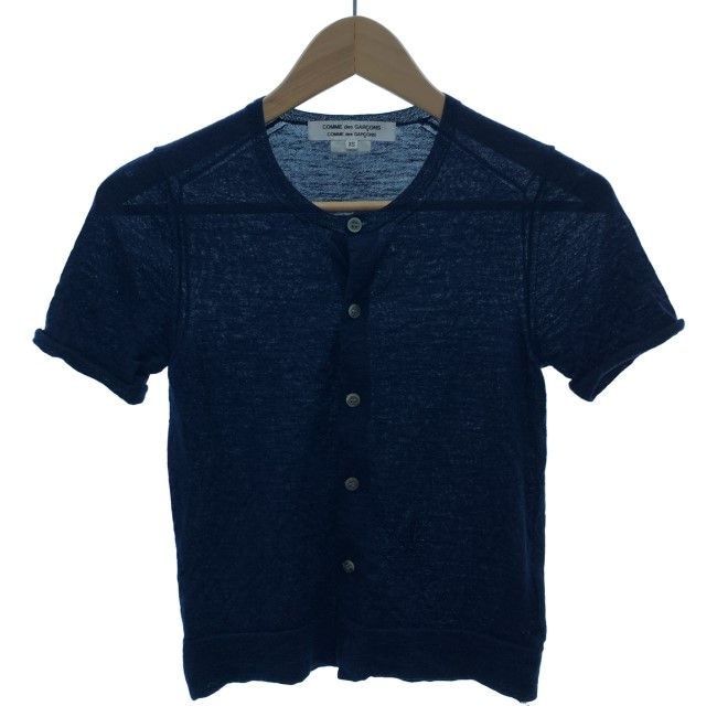 【中古】　COMME des GARCONS　トップス　半袖　クルーネック　フルボタン　無地　日本製　ドメスティック　古着　/2497
