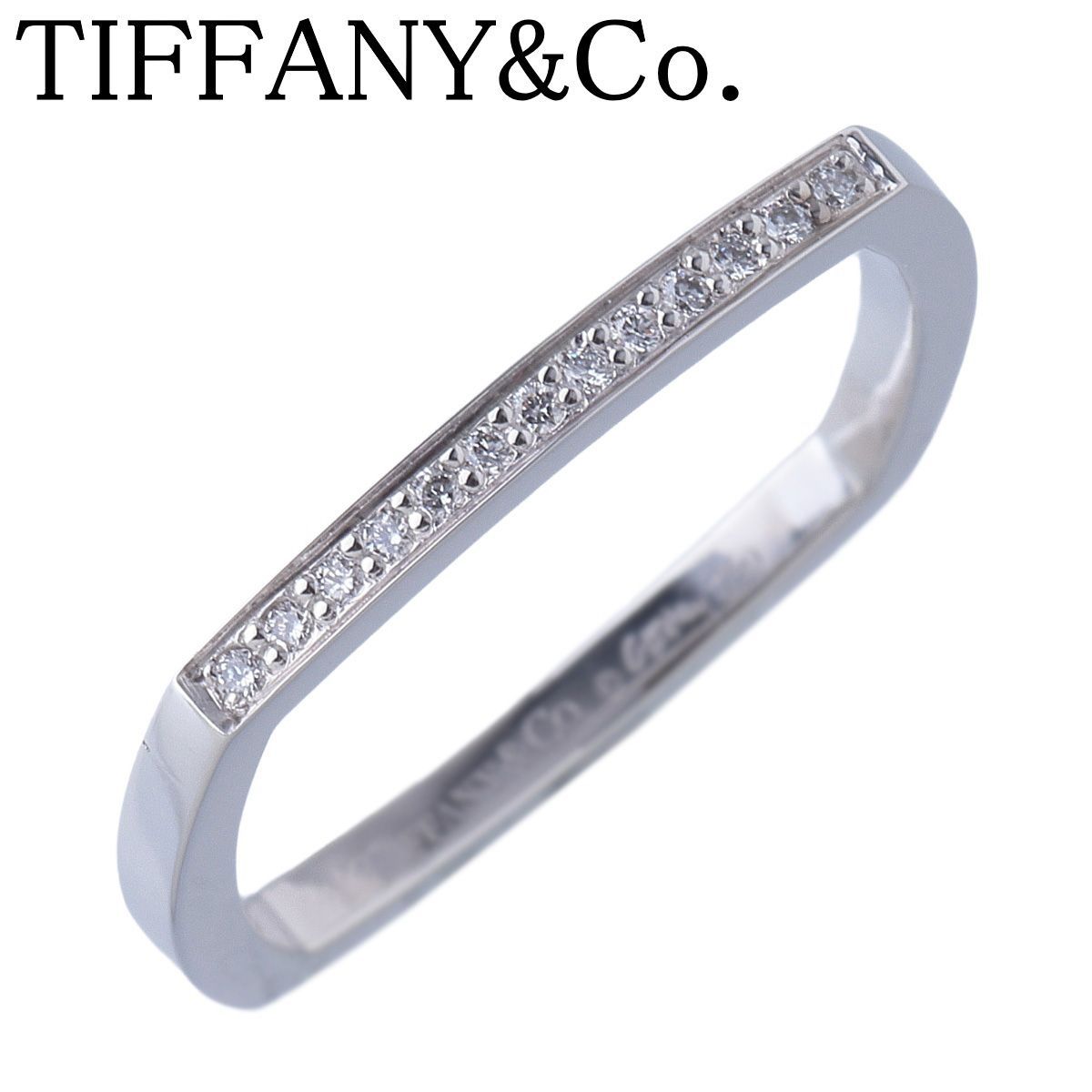 ティファニー トルク ダイヤ リング 約9.5号 幅1.6mm 750WG フランクゲーリー 新品仕上げ済 TIFFANY【26037】