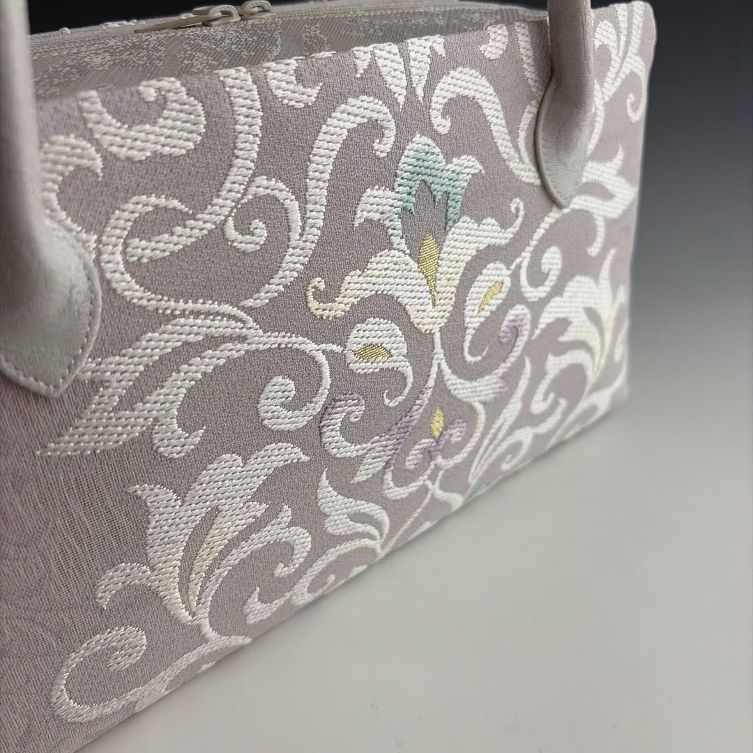 新品未使用品 京都 西陣織 弥栄織物 正絹帯地使用 利休バッグ 260510