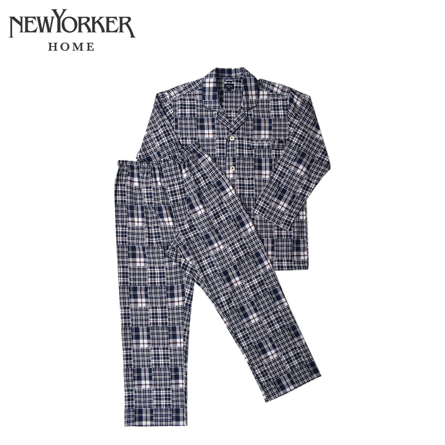 ニューヨーカーホーム NEWYORKER HOME ルームウェア 部屋着 パジャマ 上下 セットアップ ナイトウェア テーラード メンズ 0675-80