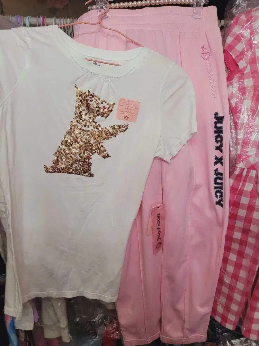 JUICY COUTURE ジューシークチュール ピンク トレーナー ズボン & Tシャツ SET