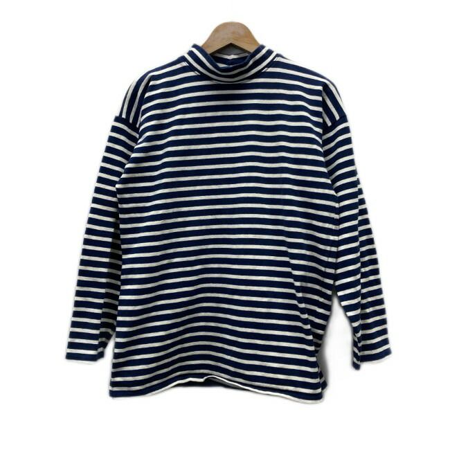 【中古】　SAINT JAMES　バスクシャツ　長袖　カットソー　トップス　ボートネック　ボーダー　ワンポイント　ブランドロゴ　古着　/1582
