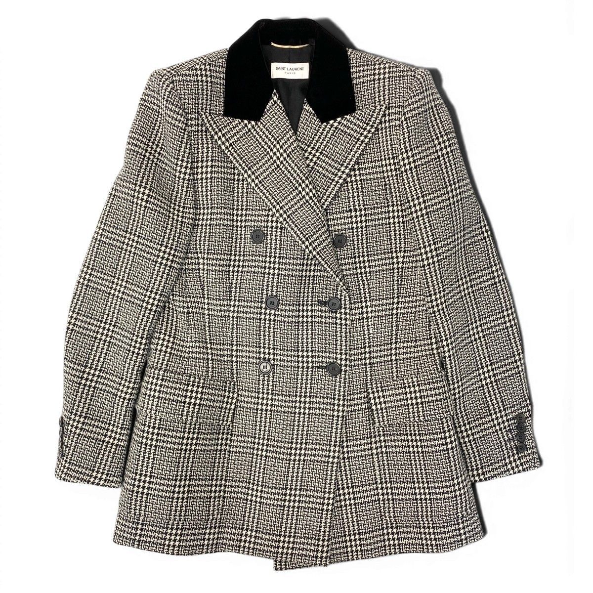 51e19 SAINT LAURENT PARIS サンローラン ツイードジャケット ロング 