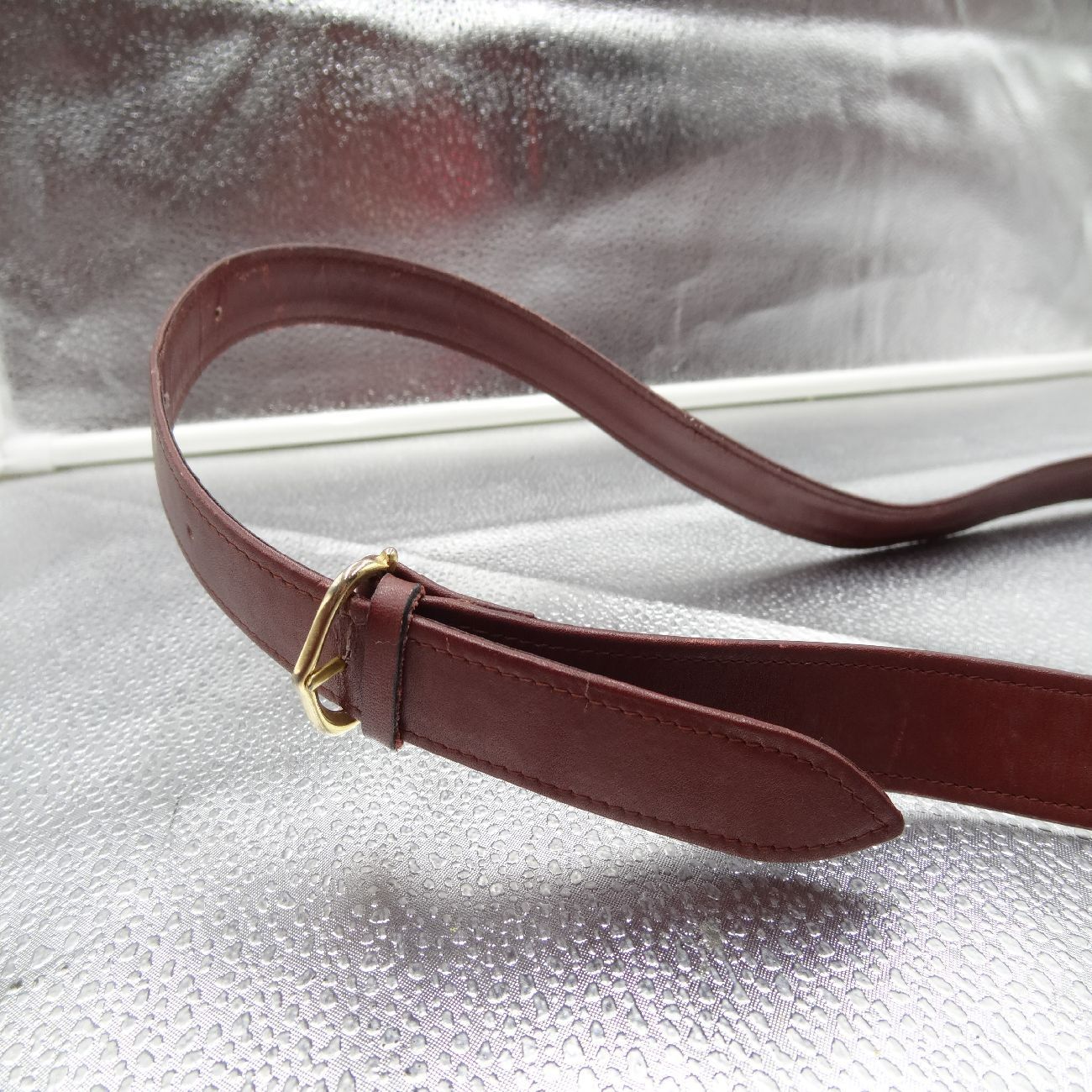 カルティエ マストライン ショルダーバッグ Cartier ボルドー レザー