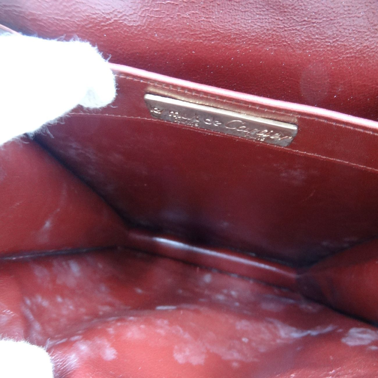 カルティエ マストライン ショルダーバッグ Cartier ボルドー レザー カルティエ マストライン ショルダーバッグ Cartier ボルドー レザー