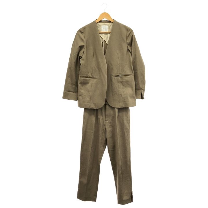 Spick & Span (スピックアンドスパン) リネンライクJK/PT セットアップ 21010200701010/21030200700120 ベージュ 36